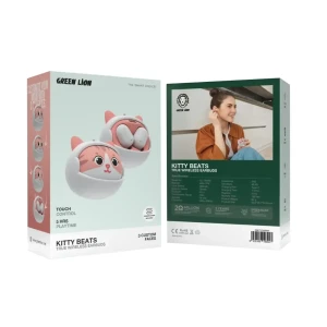 هدفون داخل گوش بی سیم گرین لاین مدل Kitty Beats GNKTYTWSWH